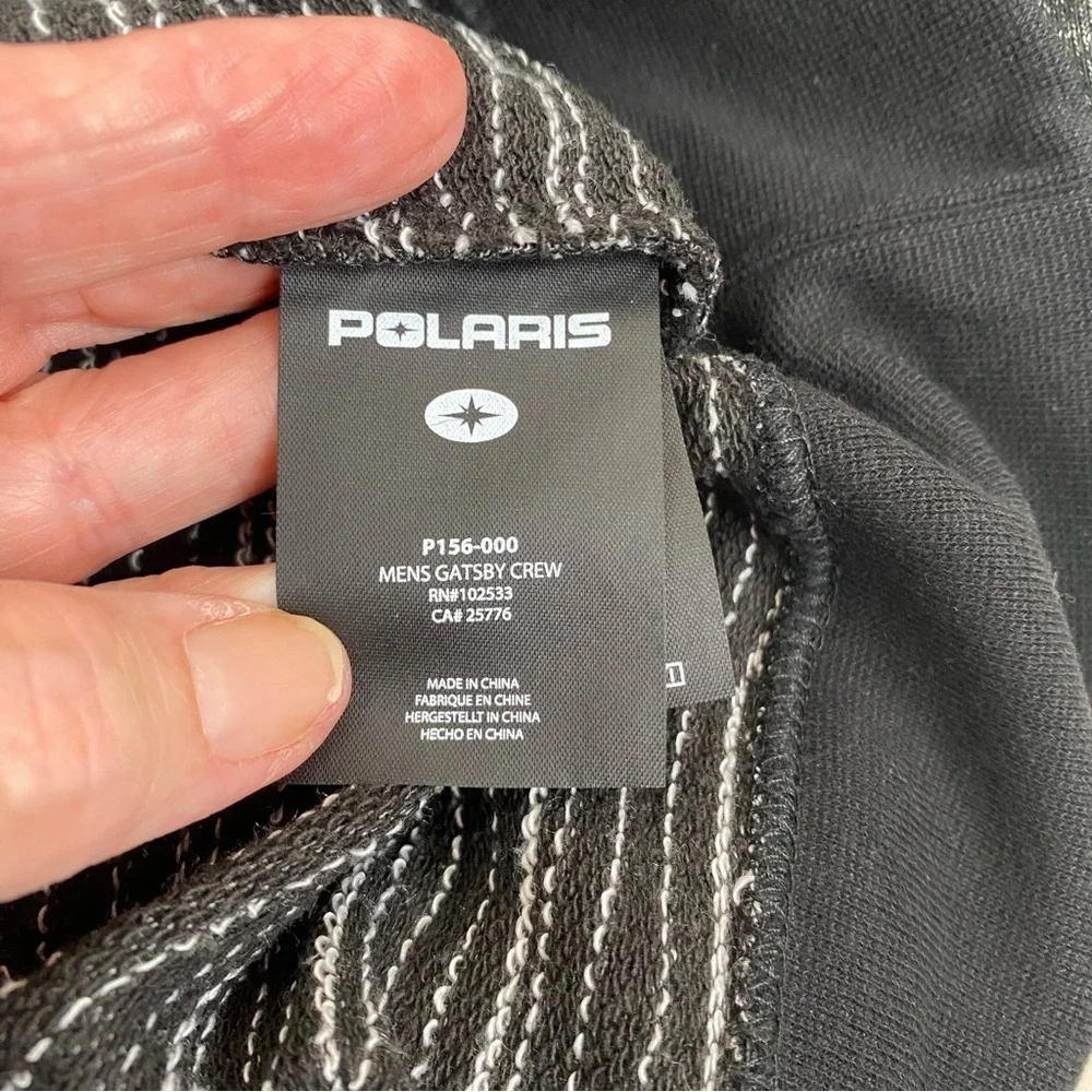 NWT Polaris Slingshot Men's Crewneck Pullover Sweatshirt Grey/Black Large